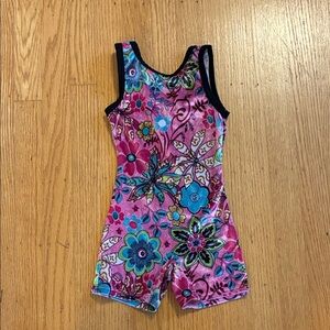Floral Kids Gymnastics Leotard